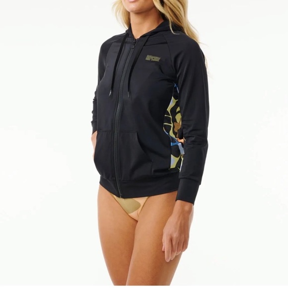 Rip Curl High Tide UV Zip Through Long Sleeve Rash Vest, SMALL - Picture 13 of 13